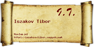 Iszakov Tibor névjegykártya